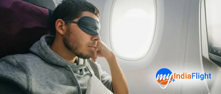 Eye mask and Pillow on plane